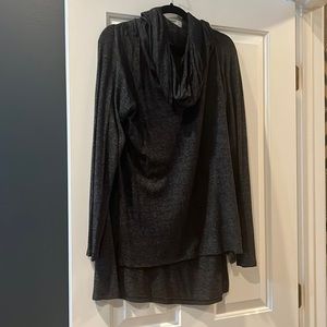 Gibson dark gray cowl neck tunic